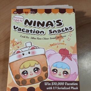 Nina Vacation Snacks Plush Box - Pink, Blue & Brown